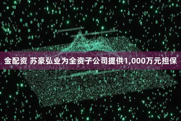 金配资 苏豪弘业为全资子公司提供1,000万元担保